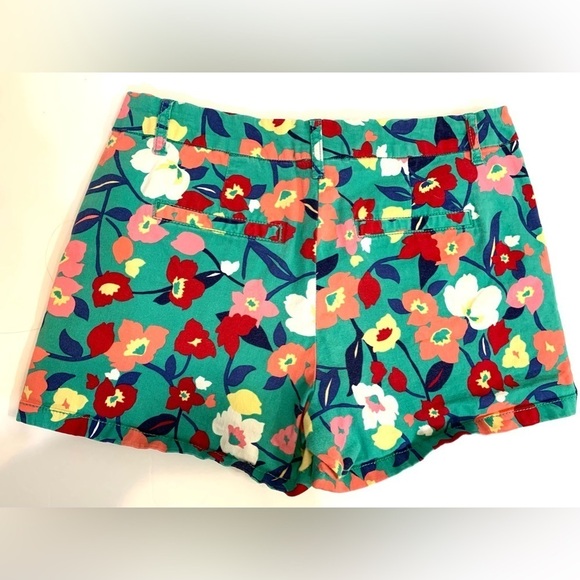 Elle Floral Women's Shorts - Green and Red - Picture 3 of 8